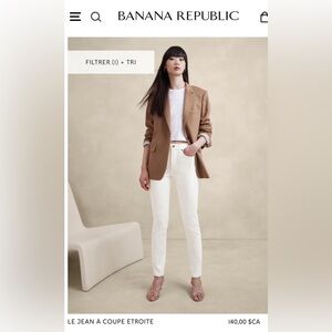 White jeans 28 Banana Republic NEW